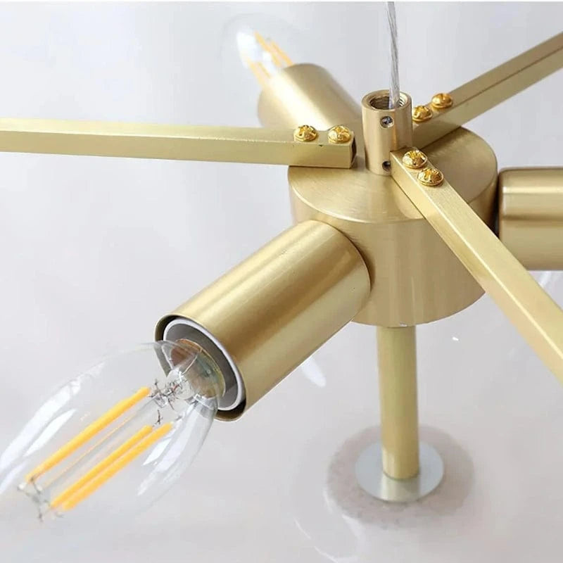 Rosehill Blomst Kurv Lysekrone - Glas - E14 Pære - Guldkæde - 40cm Ceiling Light Fixtures Danmarkmode.dk