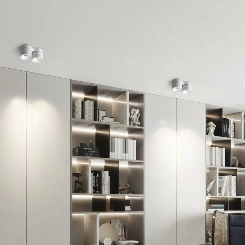 Roterende 2 Hoved LED Spotlys - Loftlamper - Metal - Foldbar Ceiling Light Fixtures Danmarkmode.dk