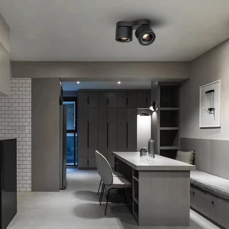 Roterende 2 Hoved LED Spotlys - Loftlamper - Metal - Foldbar Ceiling Light Fixtures Danmarkmode.dk