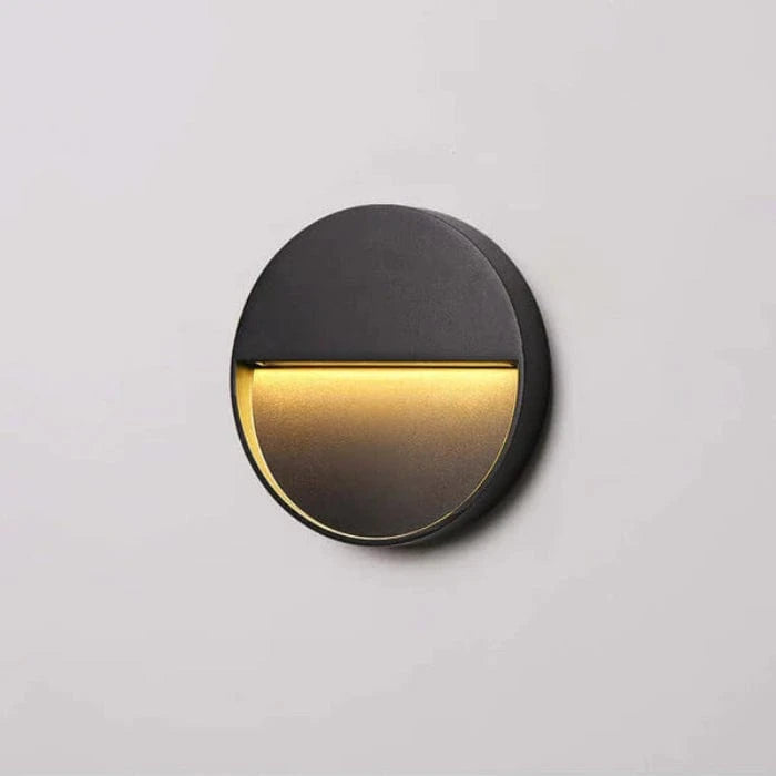 Rund LED Væglampe Udendørs - Sort Lampe - Vandtæt - Aluminium Wall Light Fixtures Danmarkmode.dk