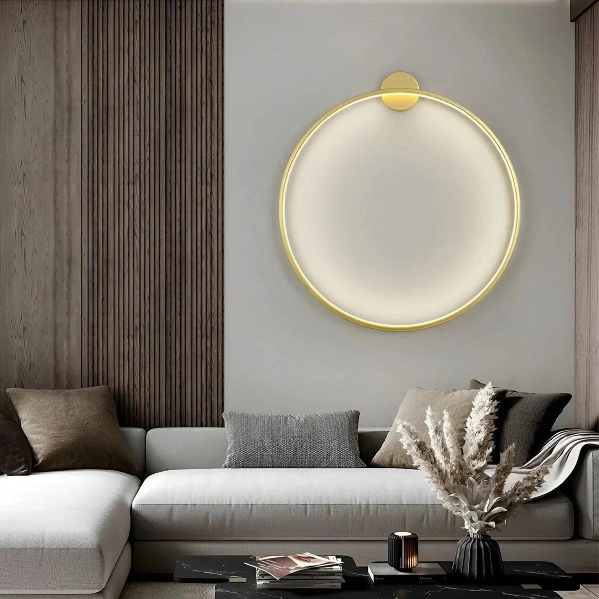 Runde Væglamp - Led Væglamper Indendørs - Minimalistisk Lampe - Dæmpbar Belysning Danmarkmode.dk