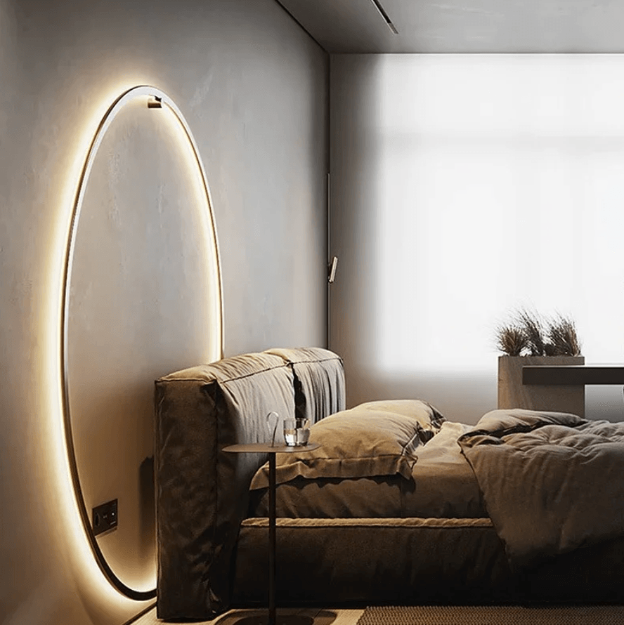 Runde Væglamp - Led Væglamper Indendørs - Minimalistisk Lampe - Dæmpbar Belysning Danmarkmode.dk