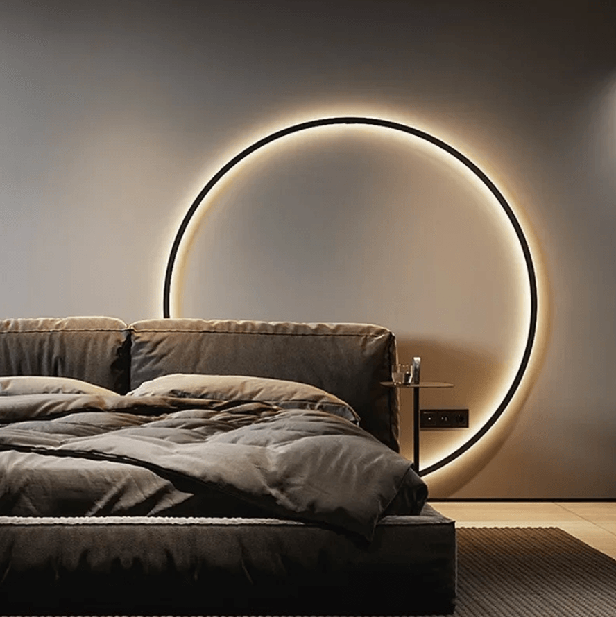 Runde Væglamp - Led Væglamper Indendørs - Minimalistisk Lampe - Dæmpbar Belysning Danmarkmode.dk