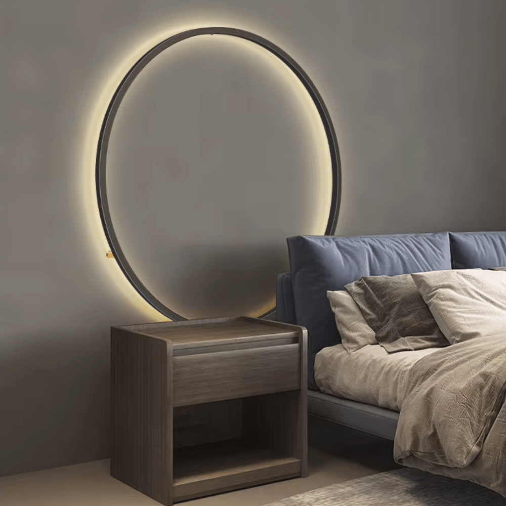 Runde Væglamp - Led Væglamper Indendørs - Minimalistisk Lampe - Dæmpbar Belysning Danmarkmode.dk