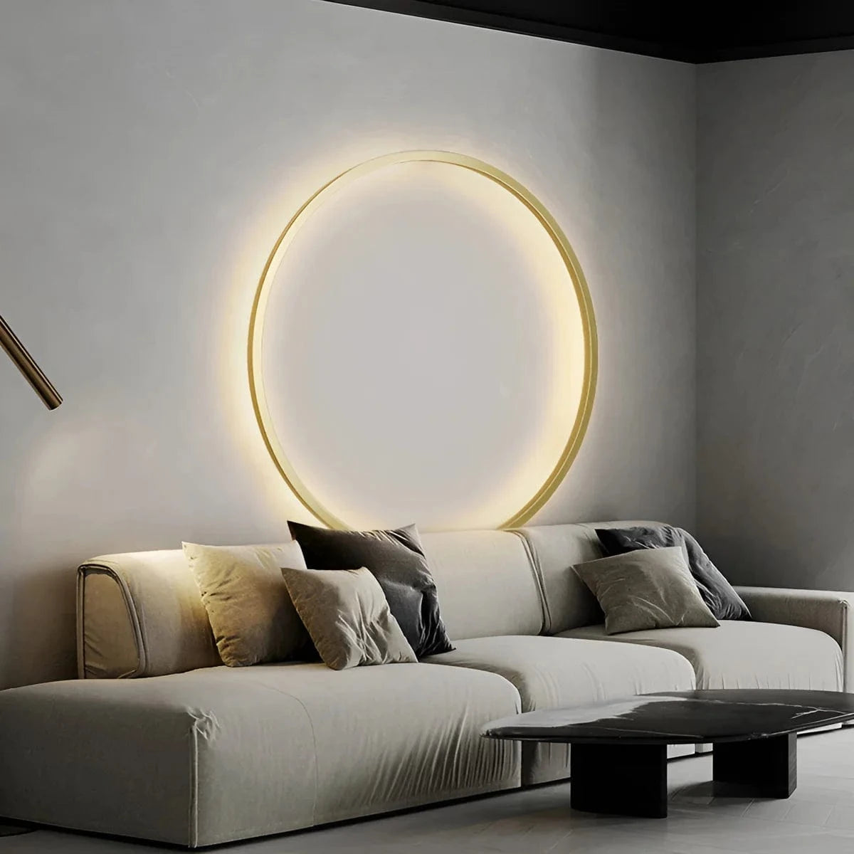 Runde Væglamp - Led Væglamper Indendørs - Minimalistisk Lampe - Dæmpbar Belysning Danmarkmode.dk