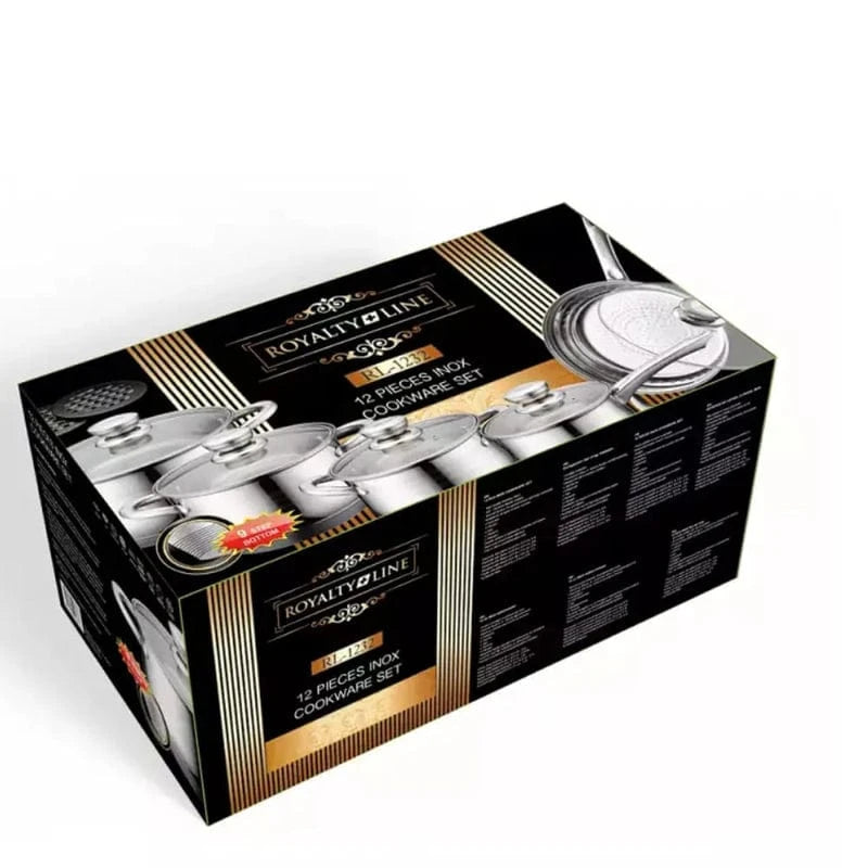 Rustfrit Stål Cookwear Sæt - Holdbar - Moderne - 12 dele Cookware Sets Danmarkmode.dk