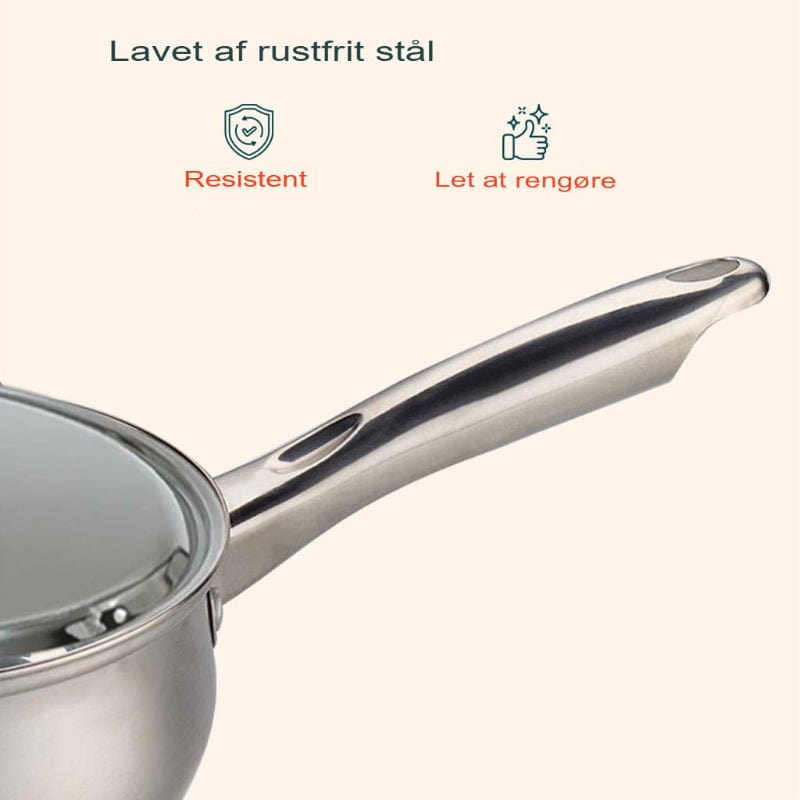 Rustfrit Stål Cookwear Sæt - Holdbar - Moderne - 12 dele Cookware Sets Danmarkmode.dk