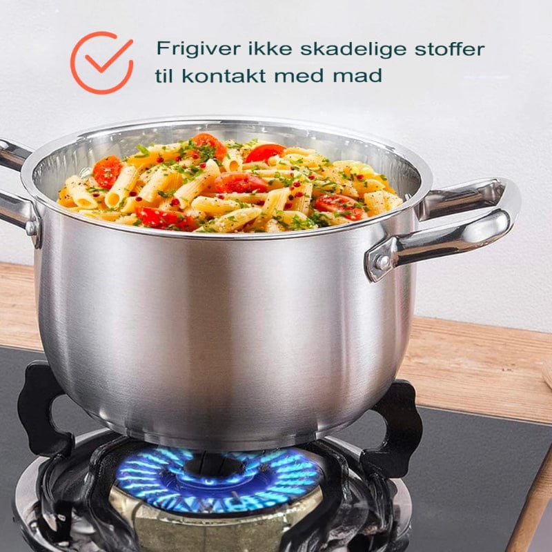 Rustfrit Stål Cookwear Sæt - Holdbar - Moderne - 12 dele Cookware Sets Danmarkmode.dk