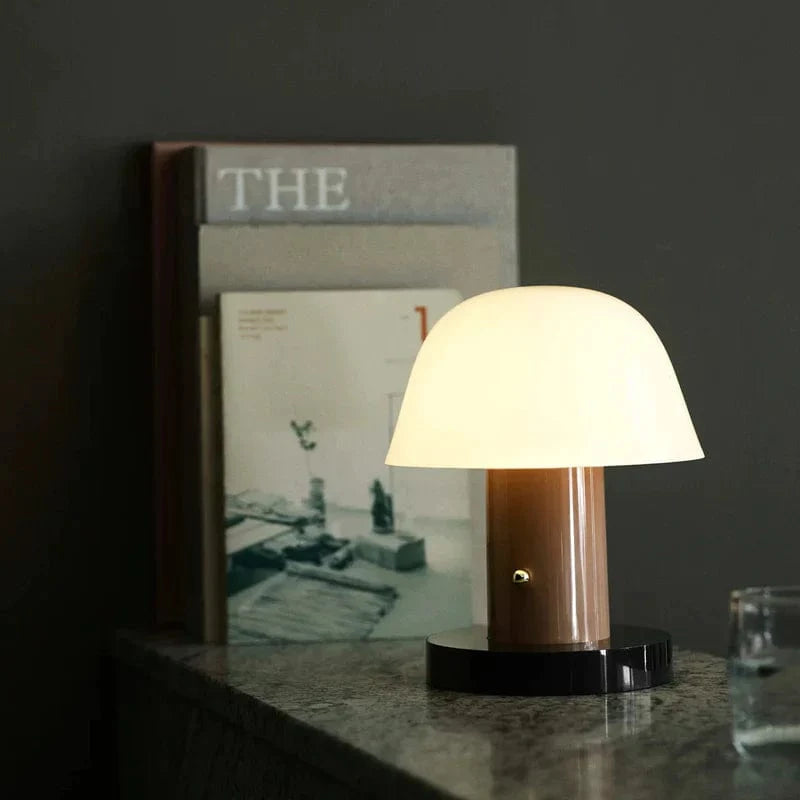 Setago JH27 Mushroom Bordlampe - Polycarbonat - Bærbar - USB-Opladning Table Lamp Danmarkmode.dk