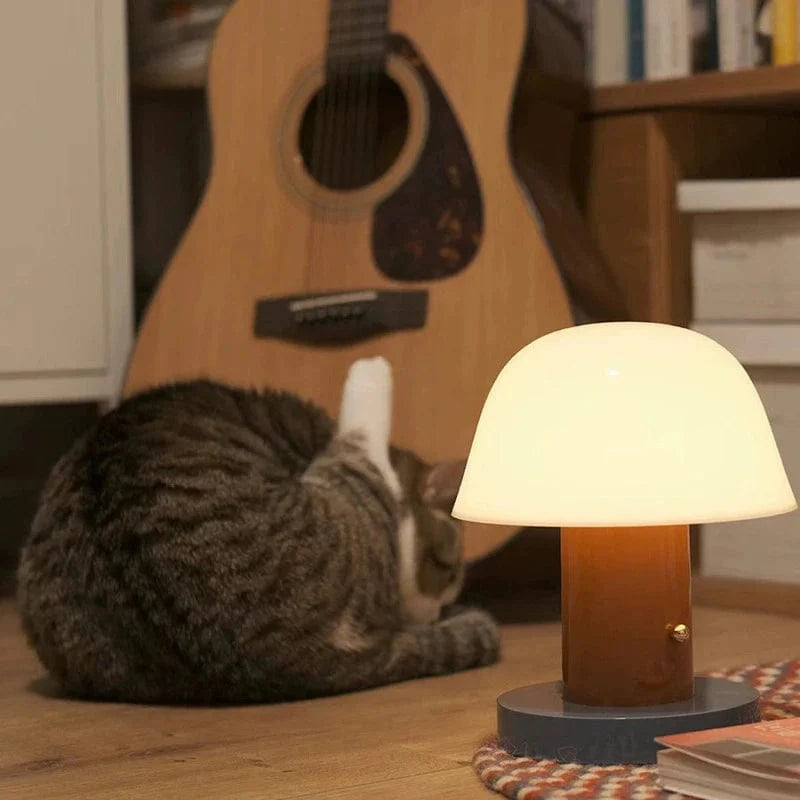 Setago JH27 Mushroom Bordlampe - Polycarbonat - Bærbar - USB-Opladning Table Lamp Danmarkmode.dk
