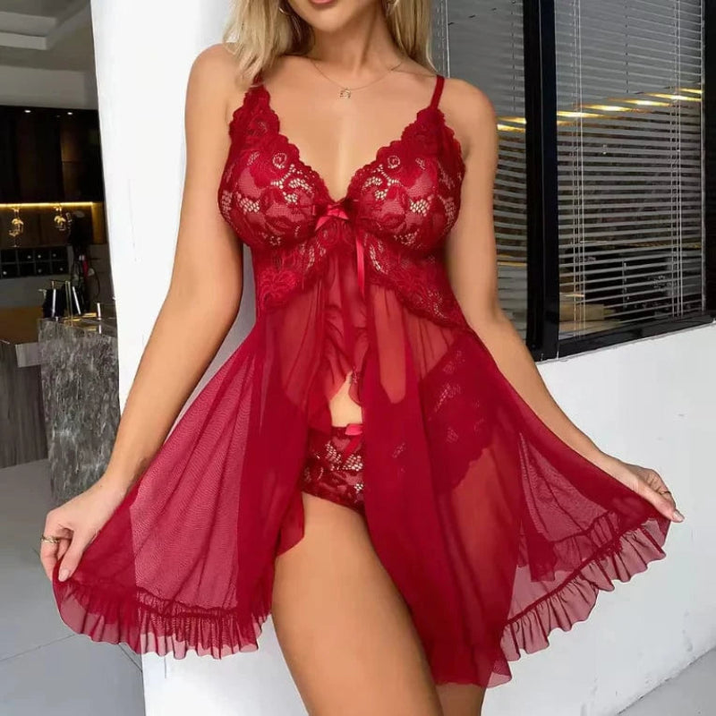 Sexet åben Undertøj til Kvinder - Forførende - Mesh - Nattøj - Præget Lingerie Danmarkmode.dk
