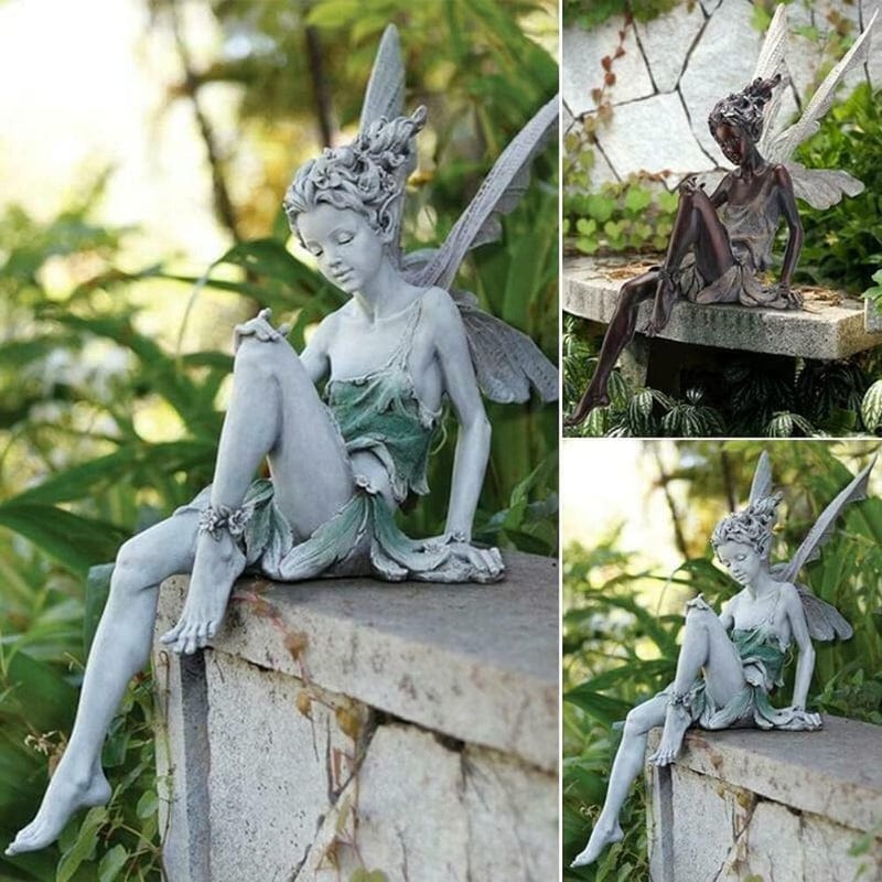 Sidder Fe Statue Ornamenter - Haveindretning - Landskabspleje - Udendørs Garden Sculptures Danmarkmode.dk