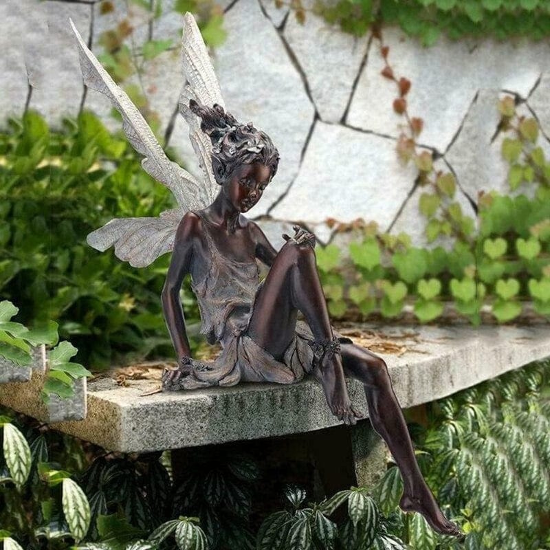 Sidder Fe Statue Ornamenter - Haveindretning - Landskabspleje - Udendørs Garden Sculptures Danmarkmode.dk