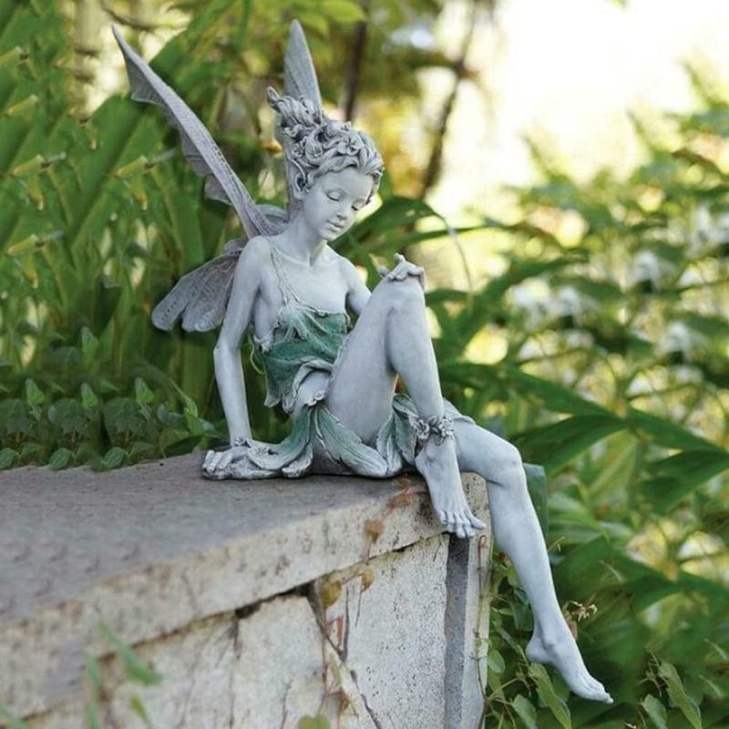 Sidder Fe Statue Ornamenter - Haveindretning - Landskabspleje - Udendørs Garden Sculptures Danmarkmode.dk