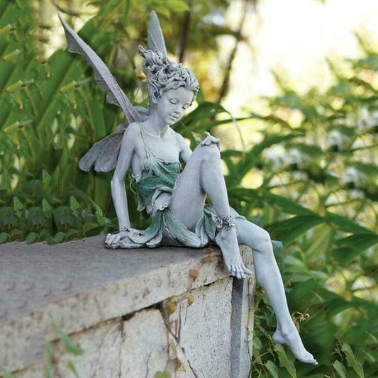 Sidder Fe Statue Ornamenter - Haveindretning - Landskabspleje - Udendørs Garden Sculptures Danmarkmode.dk