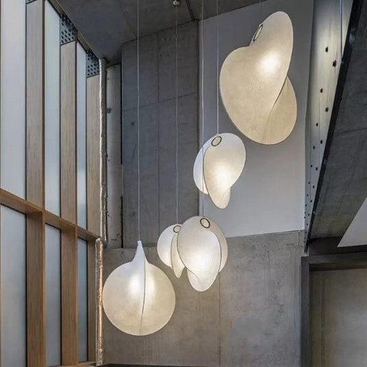 Silke Pendel Loftslampe - Japansk Organisk Lampe - Led Lampe Ceiling Light Fixtures Danmarkmode.dk