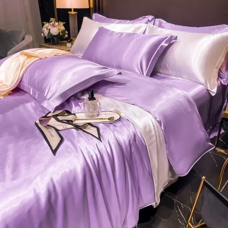 Silke sengesæt - LuxeSilk luksus silke dynebetræk og pudebetræk, Queen/King, blødt, elegant, perfekt gave til hende Bedding Danmarkmode.dk