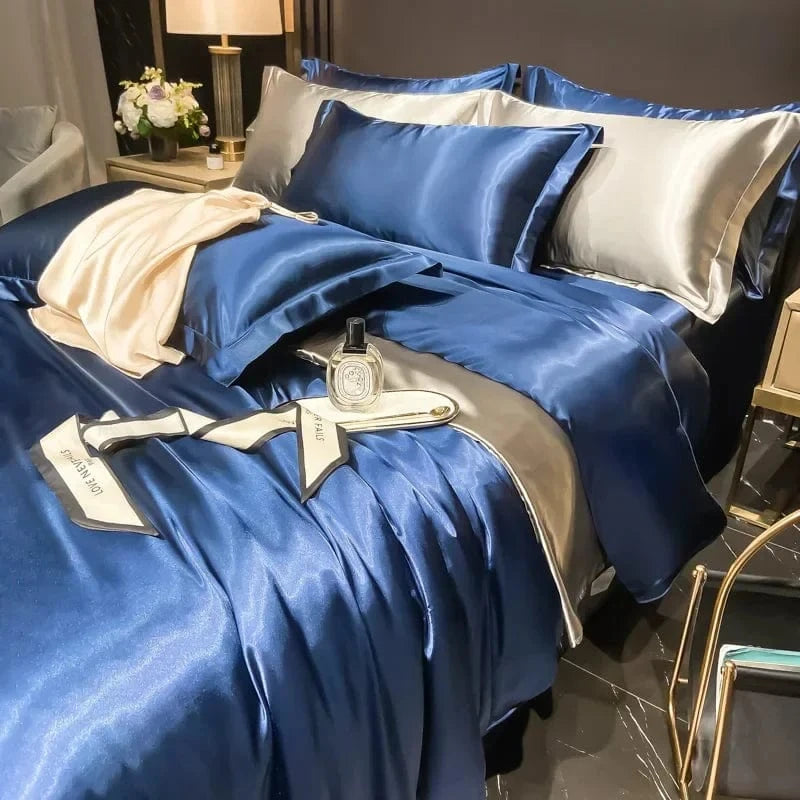 Silke sengesæt - LuxeSilk luksus silke dynebetræk og pudebetræk, Queen/King, blødt, elegant, perfekt gave til hende Bedding Danmarkmode.dk