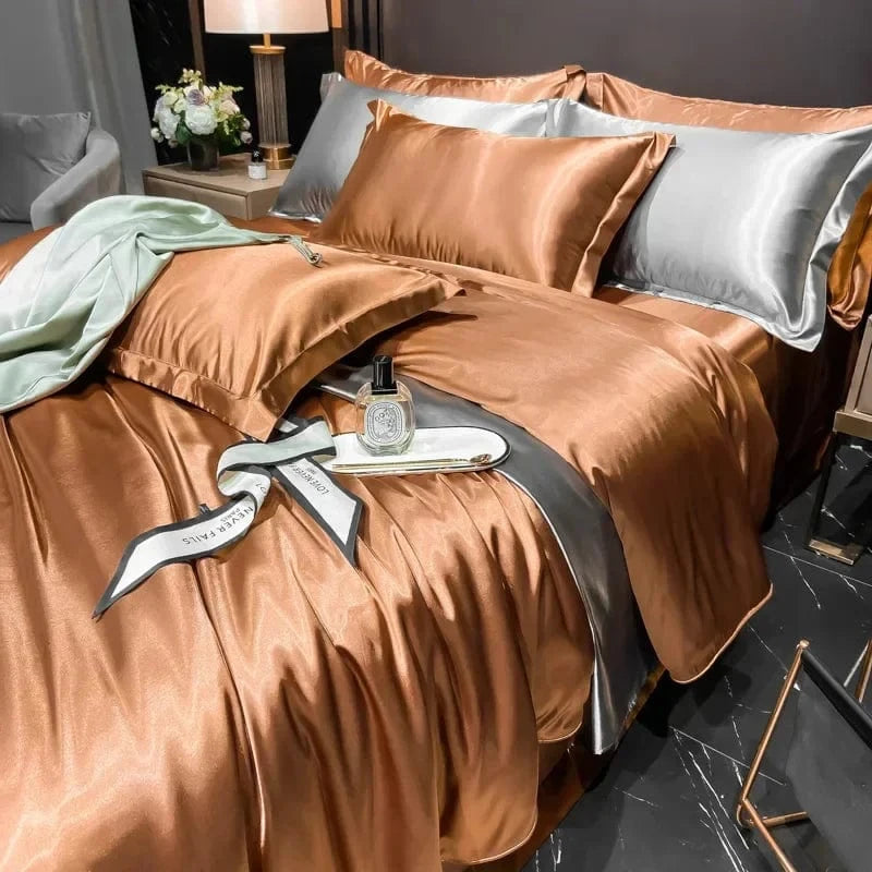 Silke sengesæt - LuxeSilk luksus silke dynebetræk og pudebetræk, Queen/King, blødt, elegant, perfekt gave til hende Bedding Danmarkmode.dk