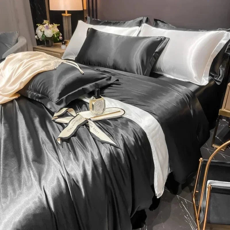 Silke sengesæt - LuxeSilk luksus silke dynebetræk og pudebetræk, Queen/King, blødt, elegant, perfekt gave til hende Bedding Danmarkmode.dk