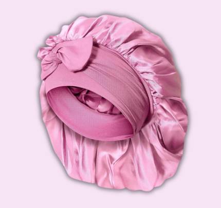 Silkehue Natten | 1+1 Gratis | Premium Silk Sleep Cap | Unisex, Soft, Durable, Light Pink Sleep Cap Danmarkmode.dk