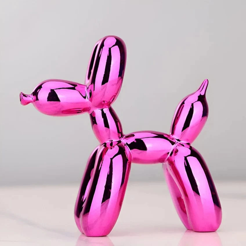 Skinnende Ballonhund Skulptur - Boligindretning - Metallisk - Resin Sculpture Statue Danmarkmode.dk