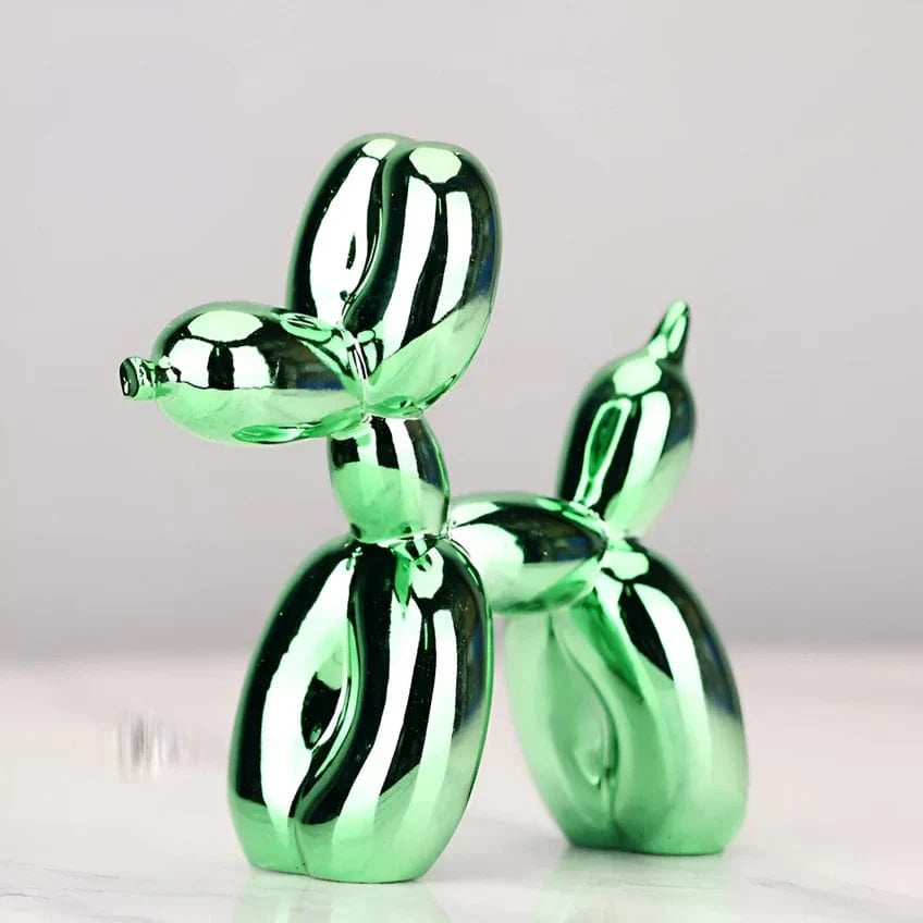 Skinnende Ballonhund Skulptur - Boligindretning - Metallisk - Resin Sculpture Statue Danmarkmode.dk