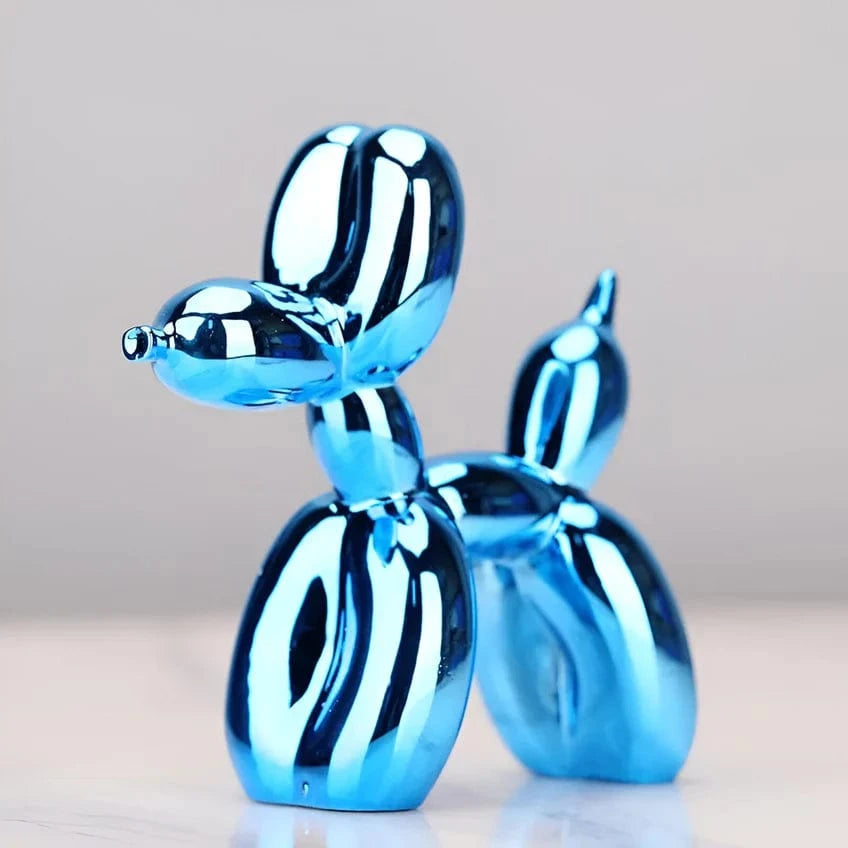 Skinnende Ballonhund Skulptur - Boligindretning - Metallisk - Resin Sculpture Statue Danmarkmode.dk