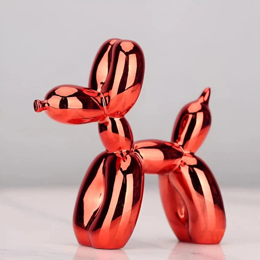 Skinnende Ballonhund Skulptur - Boligindretning - Metallisk - Resin Sculpture Statue Danmarkmode.dk