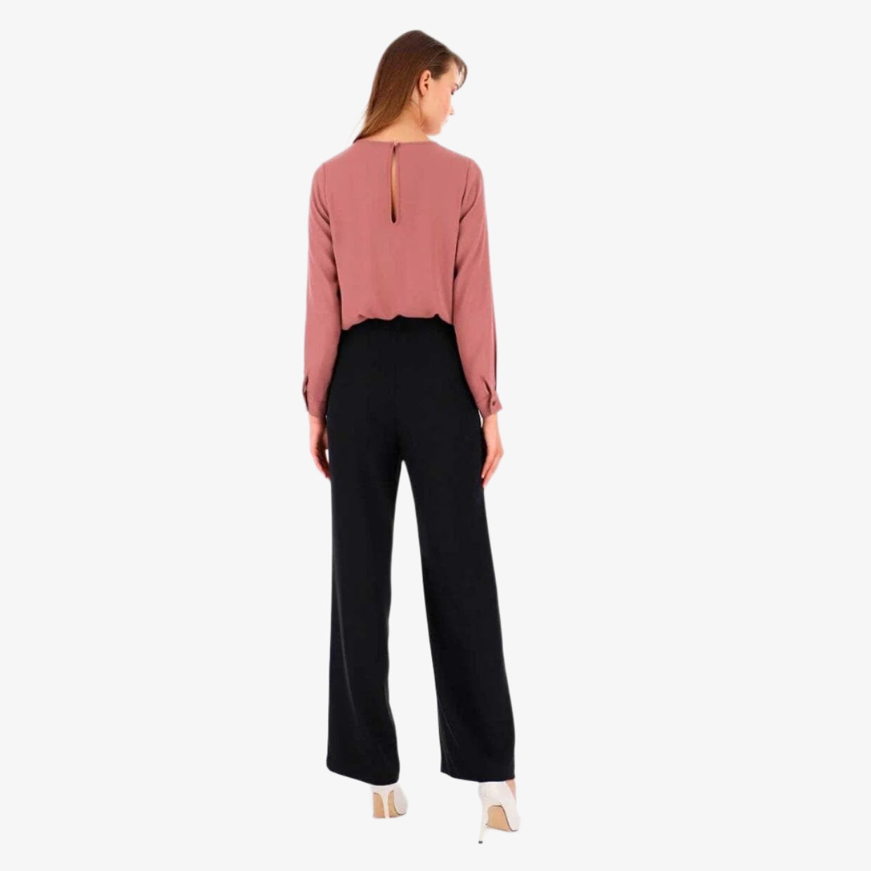 Sorte Bukser Løse - Flare Bukser Til Kvinder - Smarte Bukser Dame Trousers Danmarkmode.dk