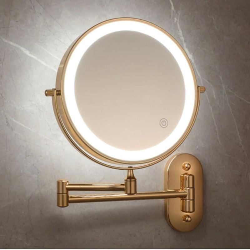 Spejllampe Badeværelse - Sminkespejl Med Lys - Forstørrelse - Guld/Sølv Lamps Danmarkmode.dk