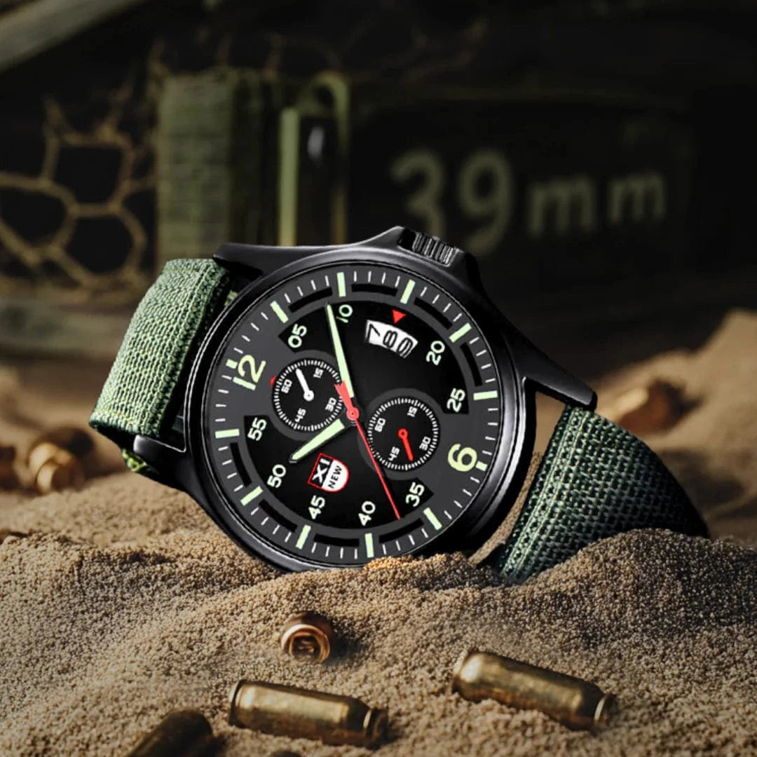 Sport Militær Quartz Ur - Analog - Vandtæt - Nylonrem Watches Danmarkmode.dk