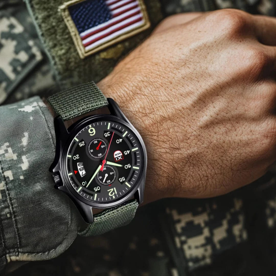 Sport Militær Quartz Ur - Analog - Vandtæt - Nylonrem Watches Danmarkmode.dk