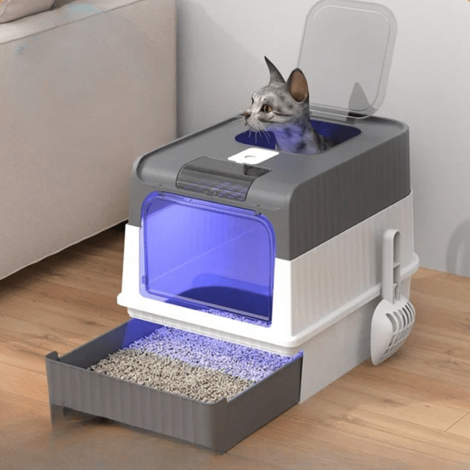SteriPaw Haven – Selvrensende kattebakke – Automatisk sterilisering – Lugtkontrol Cat Litter Boxes Danmarkmode