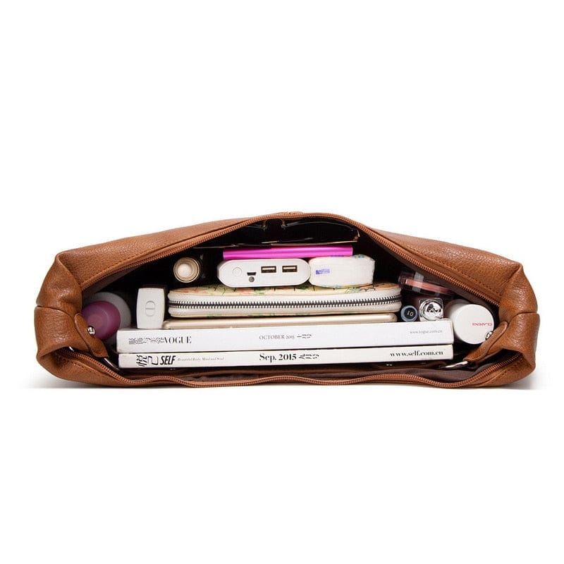 Stor Læder Skuldertaske til Dame - Håndlavet Shoulder Bag Danmarkmode.dk