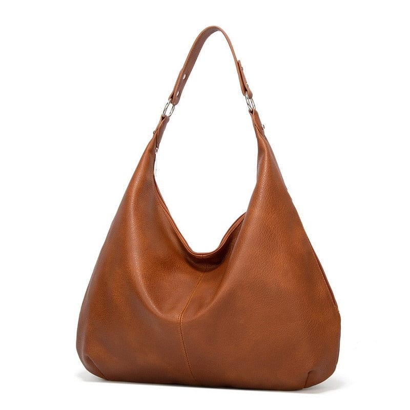 Stor Læder Skuldertaske til Dame - Håndlavet Shoulder Bag Danmarkmode.dk