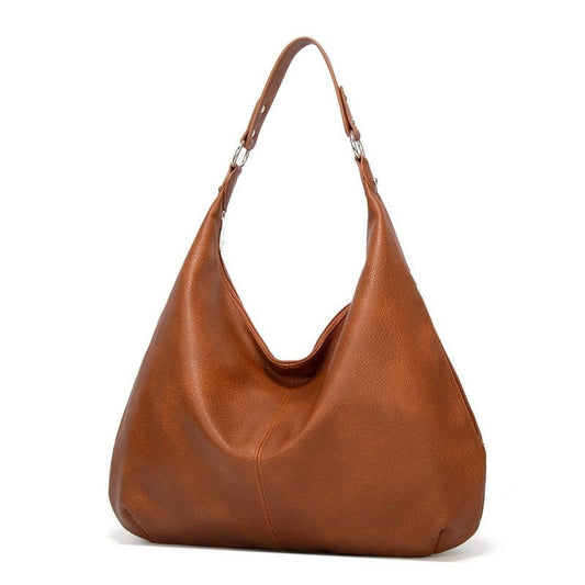 Stor Læder Skuldertaske til Dame - Håndlavet Shoulder Bag Danmarkmode.dk