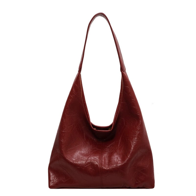 Stor Vegansk Læder Hobo Taske & Clutch - Skuldertaske til Kvinder, Multi-funktionel, Mode Shoulder Bag Danmarkmode.dk