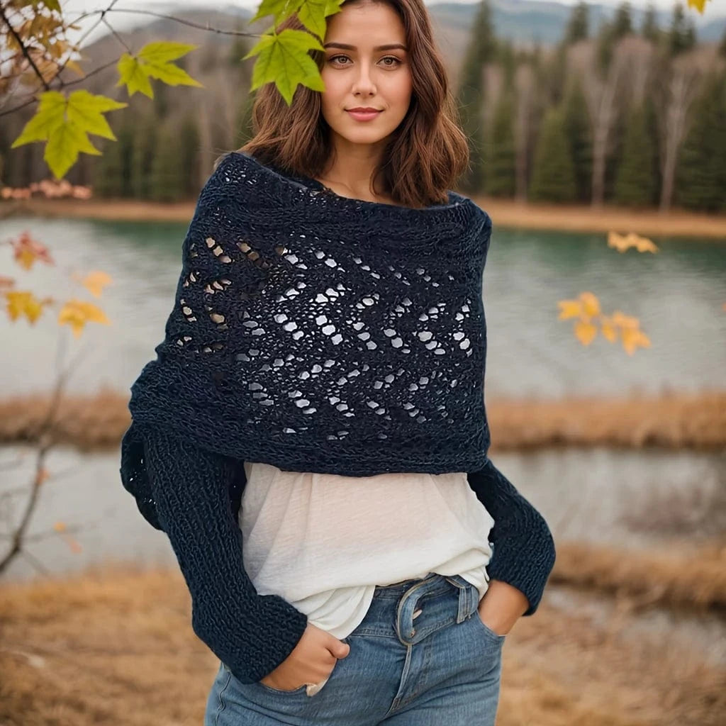 Strikket Tørklæde Dame - Omslagsklud - Emilia Scarf Danmarkmode.dk