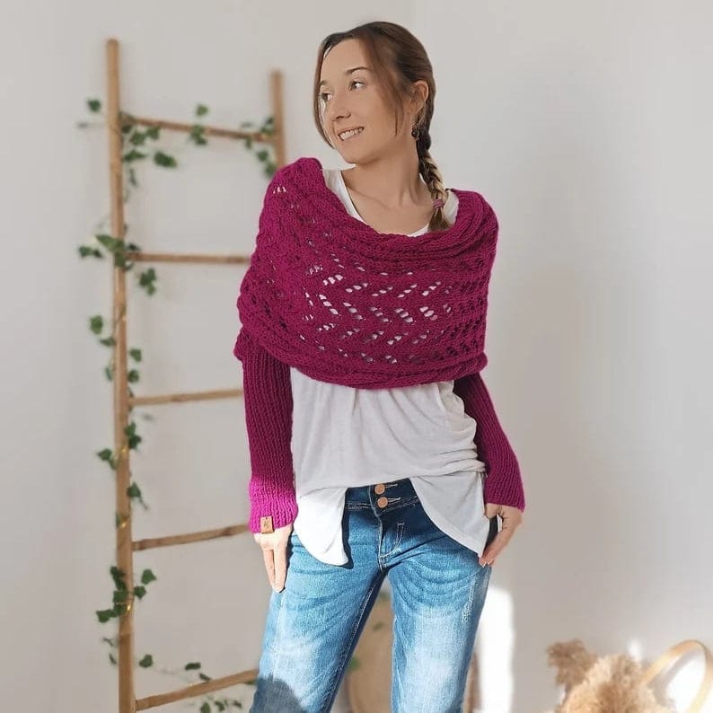 Strikket Tørklæde Dame - Omslagsklud - Emilia Scarf Danmarkmode.dk