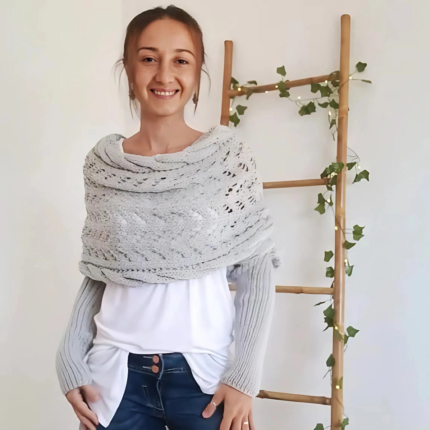 Strikket Tørklæde Dame - Omslagsklud - Emilia Scarf Danmarkmode.dk