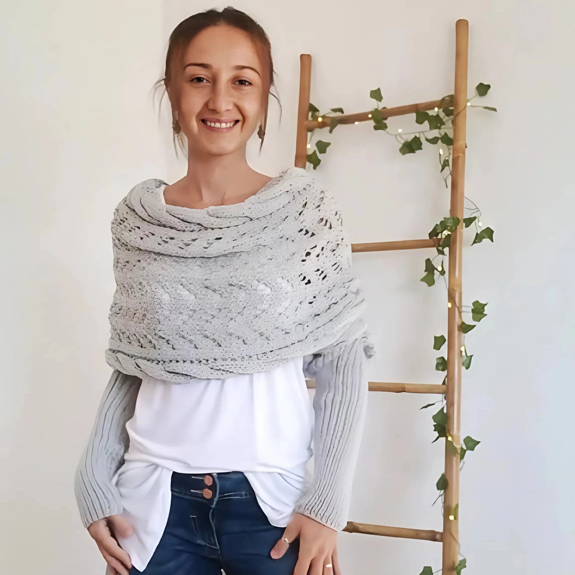 Strikket Tørklæde Dame - Omslagsklud - Emilia Scarf Danmarkmode.dk