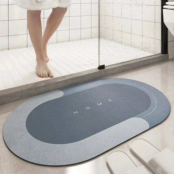 Super Absorberende Badeværelse Gulvmåtte - Skridsikker - Oval - Hurtigtørrende Bath Mats & Rugs Danmarkmode.dk