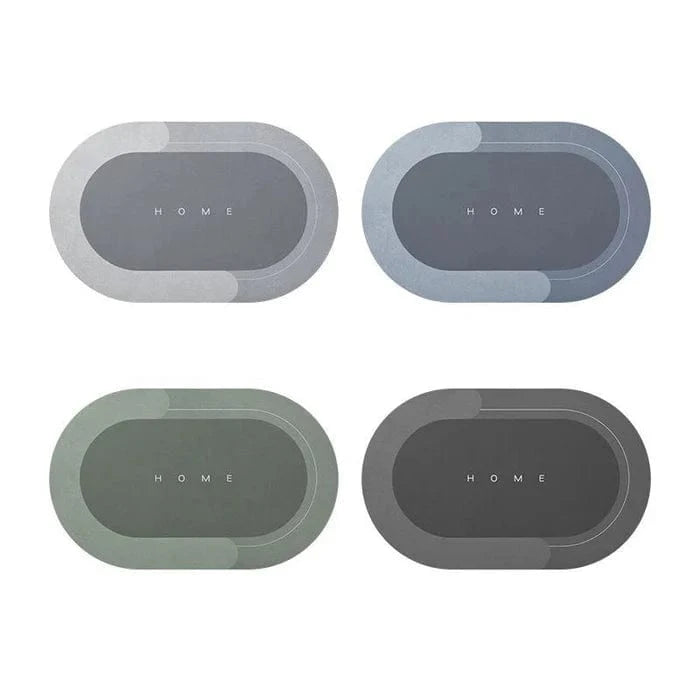 Super Absorberende Badeværelse Gulvmåtte - Skridsikker - Oval - Hurtigtørrende Bath Mats & Rugs Danmarkmode.dk