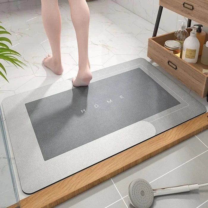 Super Absorberende Badeværelse Gulvmåtte - Skridsikker - Oval - Hurtigtørrende Bath Mats & Rugs Danmarkmode.dk