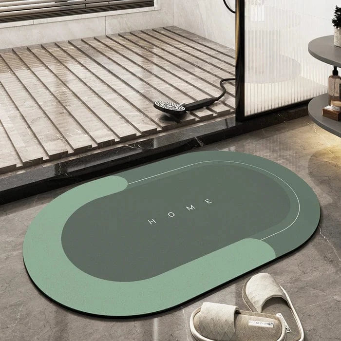 Super Absorberende Badeværelse Gulvmåtte - Skridsikker - Oval - Hurtigtørrende Bath Mats & Rugs Danmarkmode.dk