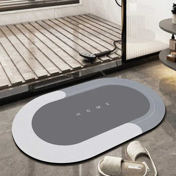 Super Absorberende Badeværelse Gulvmåtte - Skridsikker - Oval - Hurtigtørrende Bath Mats & Rugs Danmarkmode.dk