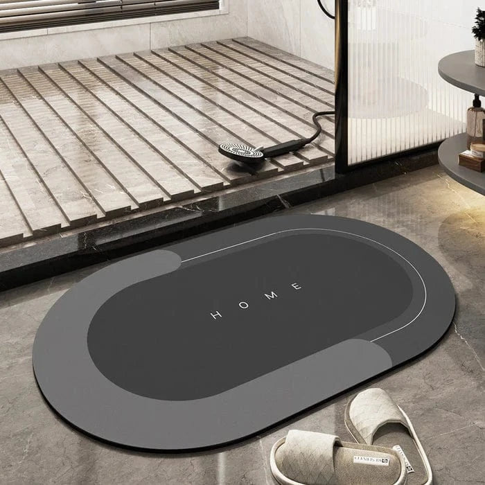 Super Absorberende Badeværelse Gulvmåtte - Skridsikker - Oval - Hurtigtørrende Bath Mats & Rugs Danmarkmode.dk