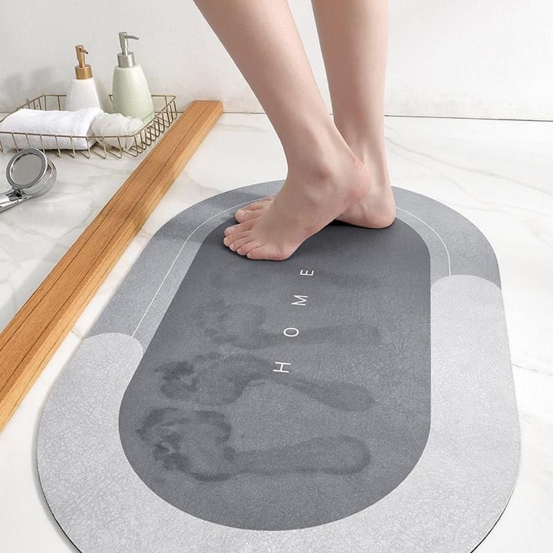 Super Absorberende Badeværelse Gulvmåtte - Skridsikker - Oval - Hurtigtørrende Bath Mats & Rugs Danmarkmode.dk