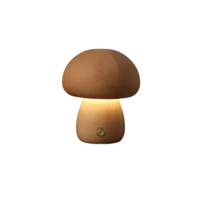 Svamp Natlys til Børn - Sengelampe - Dæmpbar - Træ Bedside Lamps Danmarkmode.dk